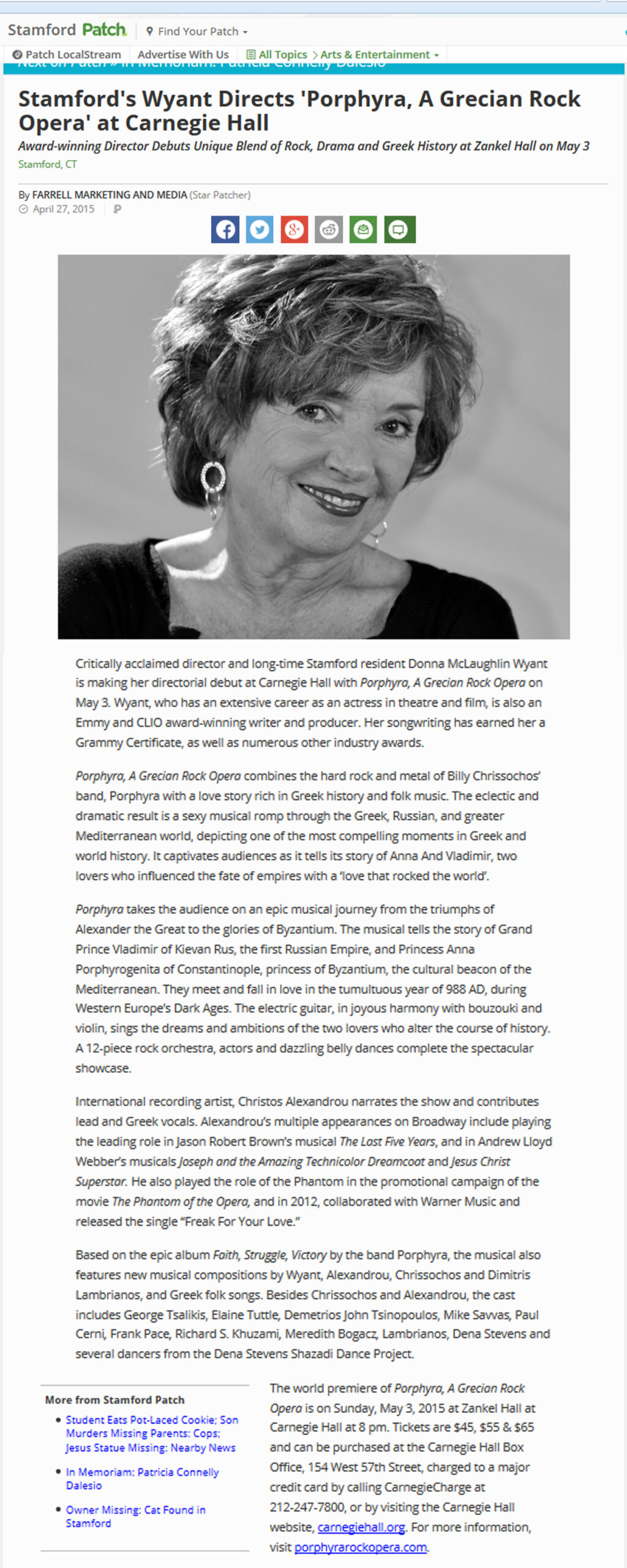 Stamford patch Donna review